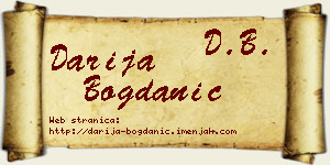 Darija Bogdanić vizit kartica